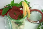 Blutwurst mit Kartoffelapfelsalat im Weck Glas