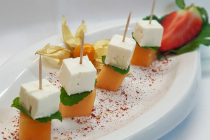 Melonen_Feta_Spiess_mit_frischer_Minze